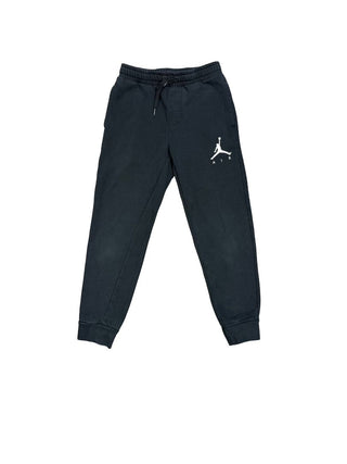 Nike Black Sweatpants with White Jumpman Embroidered Logo, 10-12 years