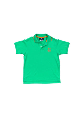 Psycho Bunny Green collared tshirt, Medium (10/12 years)