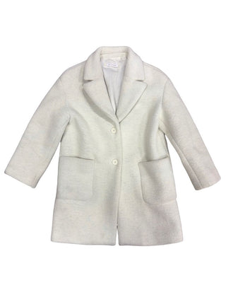 Monnalisa Marled Off-White Overcoat, 10 years