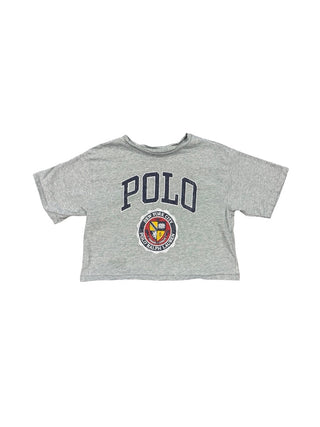 Polo Ralph Lauren Grey cropped tshirt, M (8-10 years)