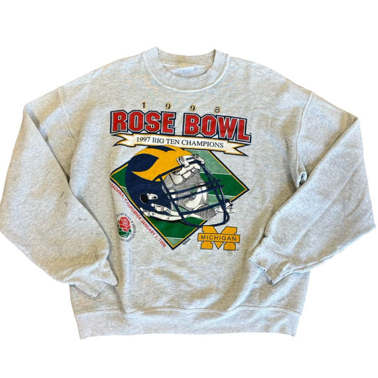 vintage grey Michigan Rose Bowl sweatshirt, large