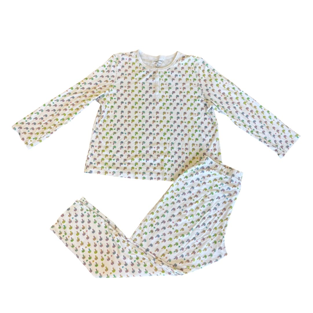 Roller Rabbit x Stoney Clover Palm Dreams rainbow pajama's, medium womens