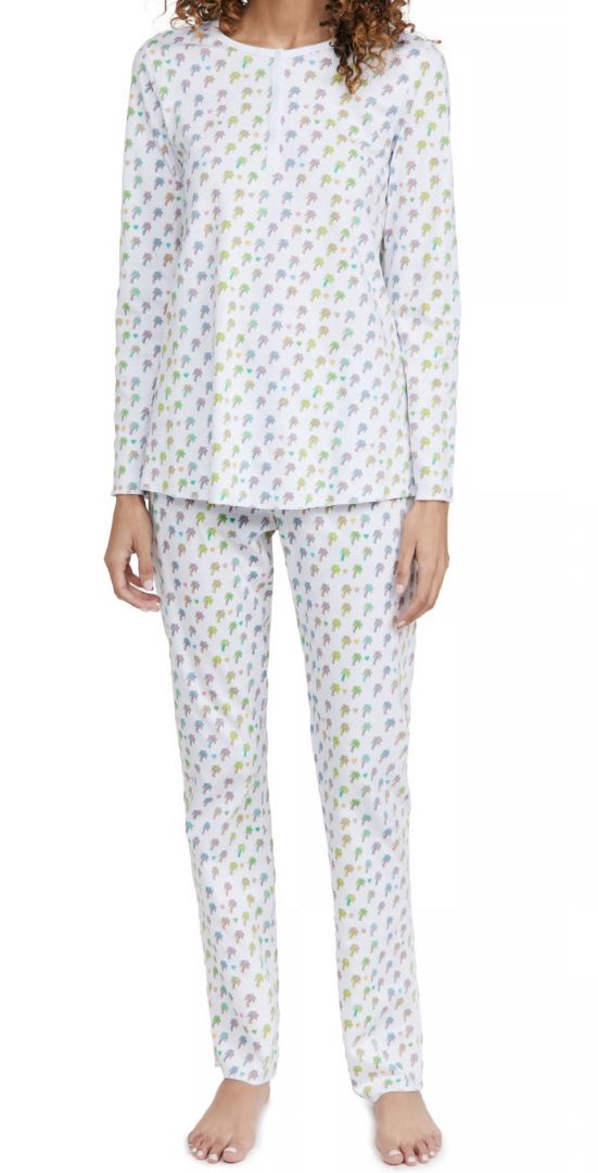 Roller Rabbit x Stoney Clover Palm Dreams rainbow pajama's, medium womens
