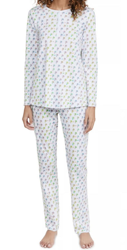 Roller Rabbit x Stoney Clover Palm Dreams rainbow pajama's, medium womens