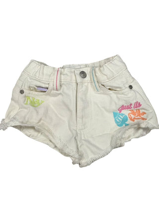 Kith White jean shorts with colourful patches, 4/5 (XS)