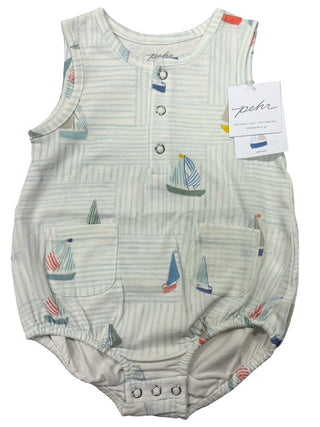 Pehr Romper with sail boats new with tags, 6-12m