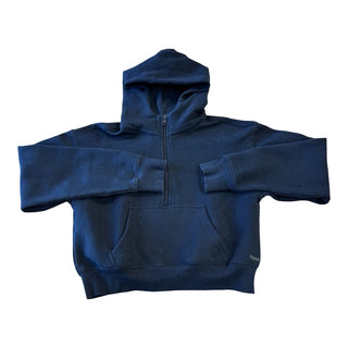 Tna Navy 3/4 zip cozy fleece boyfriend fit hoody, Women’s 2xs
