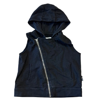 Nununu Black cotton zip up vest, 18-24 years