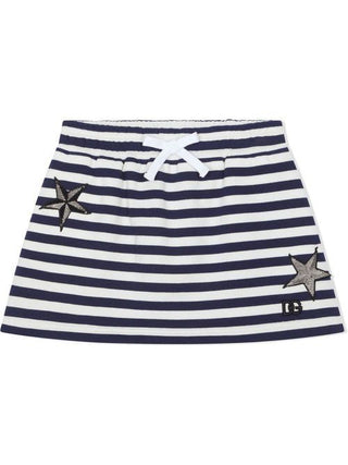 Dolce & Gabbana Blue and White Stripe Skirt with Sequin Stars, 9-10 years