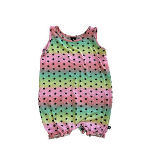 Pixie Lane Rainbow with Black Star Romper, 2 years