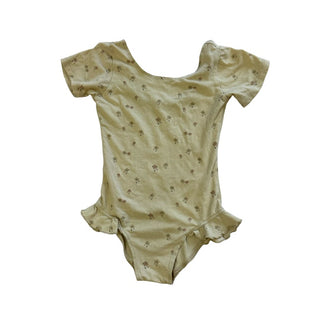 Rylee + Cru Yellow with Flower Bodysuit, 4-5 years
