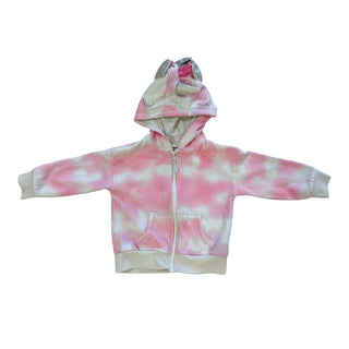 Next Pink and White Tie-Dye with Unicorn Hood, 2-3 years
