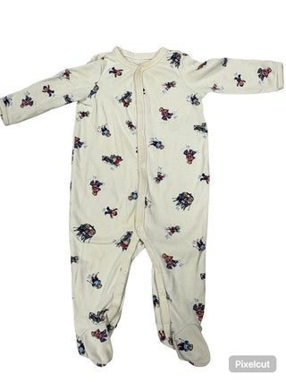 Ralph Lauren Onesie with bear skiers, 6m