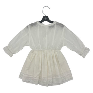 Tocoto White dress w/small stain, 2 Years