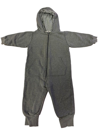 Mini Mioche Gray onesie with hood, 18-24m