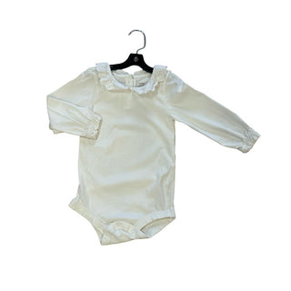 George White Onesie with Ruffle Collar, 18-24 months