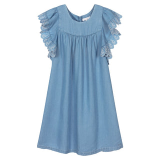 Chloe Denim dress with logo, 4 years