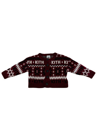 Kith Soft Red Button Up Sweater, 3-6 months