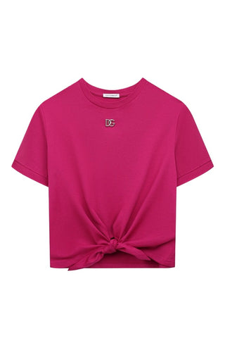 Dolce & Gabbana Pink tshirt with sliver logo, 11/12 years