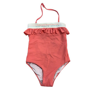 Emporio Armani Coral bathing suit with logo, 6 years
