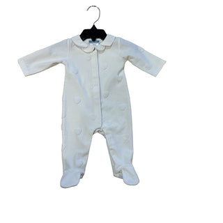Jacadi White Onesie with Collar and Hearts, 3 months