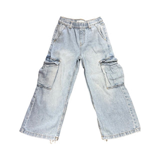 Zara Light blue cargo denim jeans, 8 years