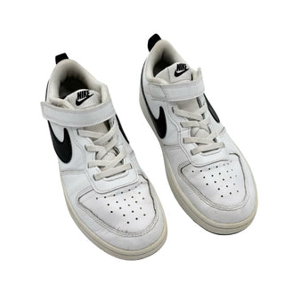 Nike white/black Court Borough Low, 3 big kid