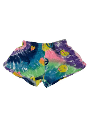 Flowers By Zoe Smiley and peace shorts, 4-6 years