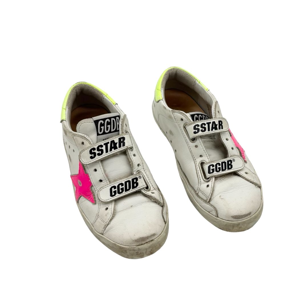 Golden Goose pink/green old school leather sneakers, euro 31