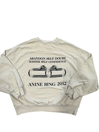 Anine Bing Oversized cream sweatshirt, womens M