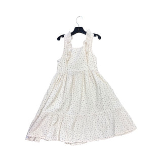 Liilu Yumi Ditsy floral beige muslin dress w/florals, 8 years