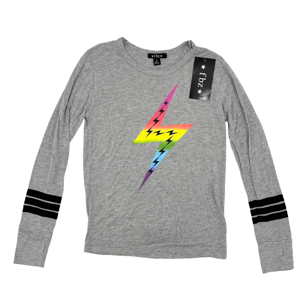 Flowers By Zoe new with tags rainbow lightning bold long sleeve, small