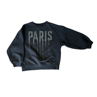 Zara Black sparkle Paris sweatshirt, 8-9 years