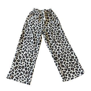 Zara Leopard print wide leg pants, 9 years
