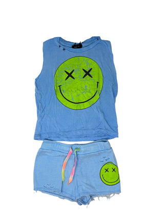 Flowers by Zoe Smiley face shirt and short set, 6 years