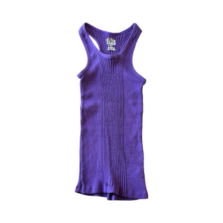 Sun Child Purple racerback ribbed tank top, 8 years