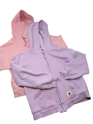 H&M 3 pack girls zip up hoodies, 6-8 years