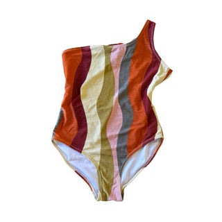 Zara Wave pattern one shoulder swim suit, 9-10 years