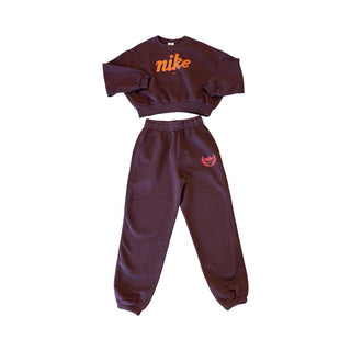 Nike Burgundy crewneck sweatshirt/pant set, Medium