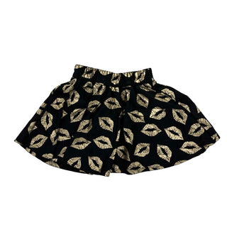 Dori Creations black w/gold lips skirt, 6 years