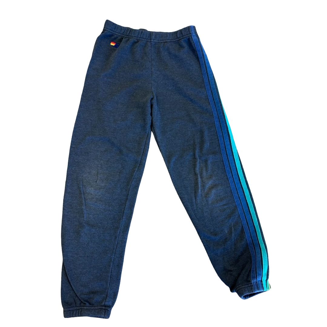 Aviator Nation black w/green strips w/holes sweatpants, 14 years