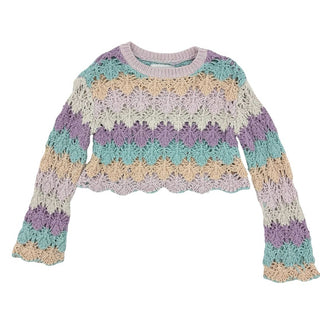 Zara crochet crop sweater, 6-7 years