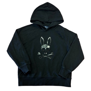 Psycho Bunny Black Zal 3D bunny logo pullover hoody, 10-12 years (medium)