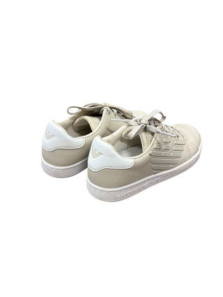 Armani Stone Coloured Sneakers with Logo, 13 little kid