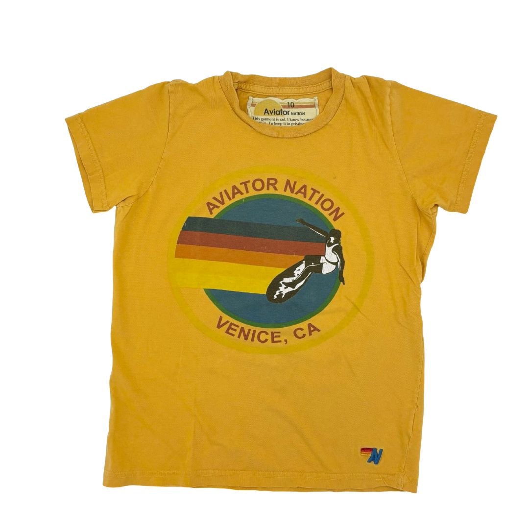 Aviator Nation yellow tshirt, 10 years