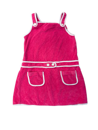 Jacadi Pink Terrycloth Dress with White Piping, 6 years