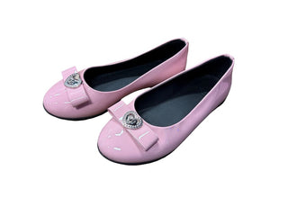 Versace Pink Bow and Heart Ballet Flats, 28 EU