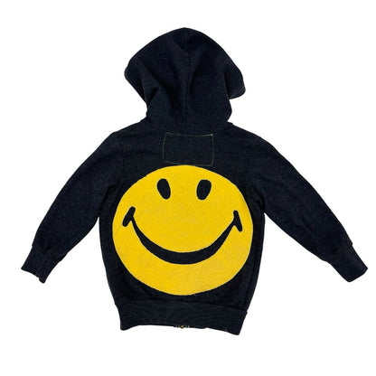 Aviator Nation black smile face zip up, 2 years