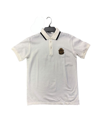 Dolce & Gabbana Off-White Polo with Embroidered Crest - New With Tags, 14 years