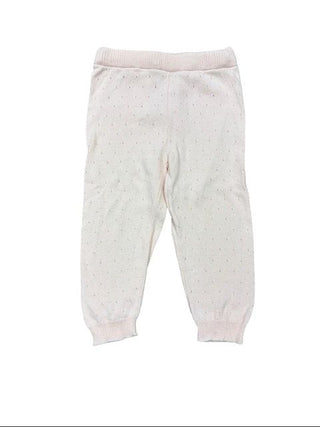 La Petite Collection  Pink Pointelle Knit Pants, 2 years